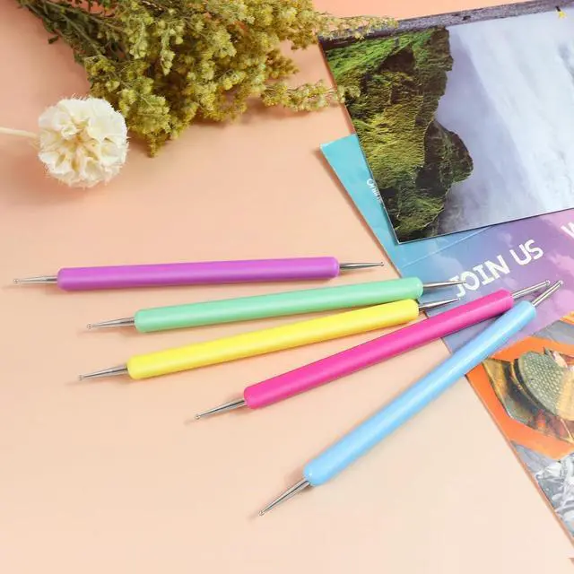 Alt view image 5 of 6 - 5 Pcs Pattern Tracing Stylus Dotting Tools Set | Ball Embossing Stylus, For Transfer Paper, Dot Drawing, Rock Painting