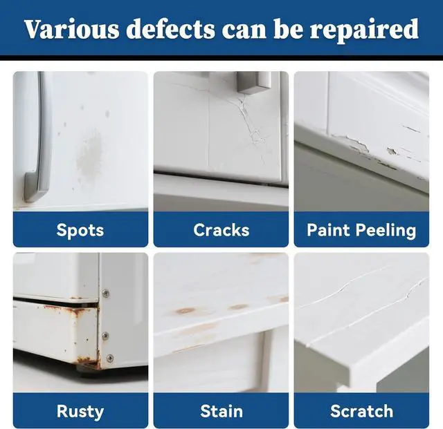 Alt view image 4 of 7 - White Touch Up Paint - Multi Surface Touch Up Paint Pen, Scratch Repair for Wall, Door, Cabinets, Metal, Appliance, Wood, Furniture, 1.5 Fl Oz (Semi Gloss, White)