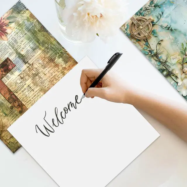 Alt view image 5 of 7 - 24 Sheets Vintage Flowers Scrapbook Paper Pad, 6 x 6 In Floral Patterned Designed Decorative Decoupage Cardstock Supplies for Card Making Folded Material Gift Wrapping Journals DIY Crafts Photo Album