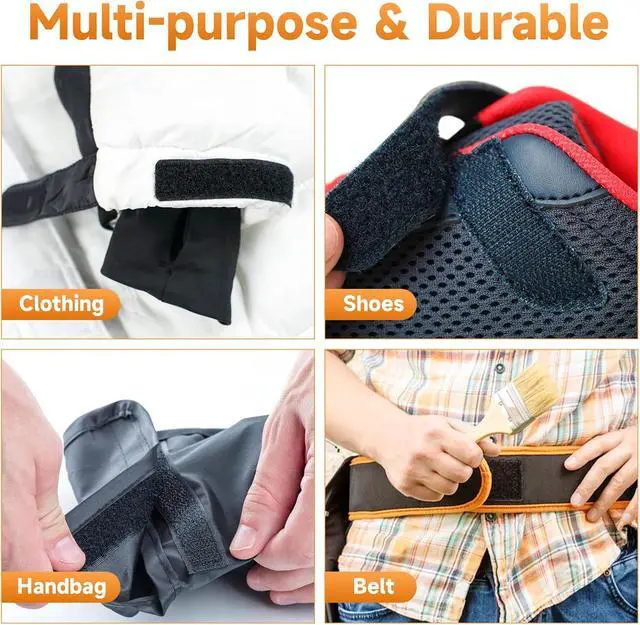 Alt view image 2 of 7 - 1in*11 Yard Black Sew On Hook Loop for Fabric, Non-Sicky Hook Loop Strips | Strong Grip Fasteners Replace Button Zipper, Interlocking Sewing Tape for Sewing Clothing Curtains Bags Shoes Crafts