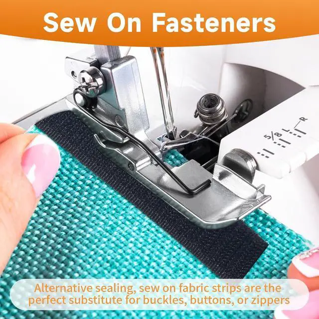 Alt view image 4 of 7 - 1in*11 Yard Black Sew On Hook Loop for Fabric, Non-Sicky Hook Loop Strips | Strong Grip Fasteners Replace Button Zipper, Interlocking Sewing Tape for Sewing Clothing Curtains Bags Shoes Crafts