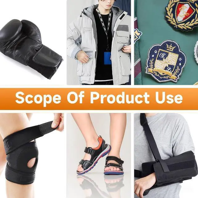 Alt view image 6 of 7 - 1in*11 Yard Black Sew On Hook Loop for Fabric, Non-Sicky Hook Loop Strips | Strong Grip Fasteners Replace Button Zipper, Interlocking Sewing Tape for Sewing Clothing Curtains Bags Shoes Crafts