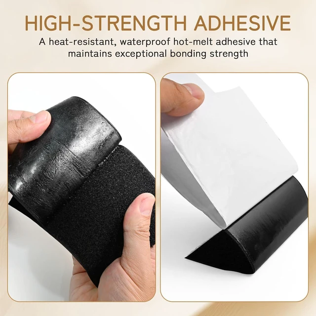 Alt view image 3 of 7 - 4Inx7F Heavy Duty Hook and Loop Tape,Non Slip Couch Cushion Gripper(Black) | Heavy Duty Hook and Loop Tape with Strong Adhesive, Nylon Self-Adhesive Heavy-Duty Tape for Furniture, Carpets, And Fabrics