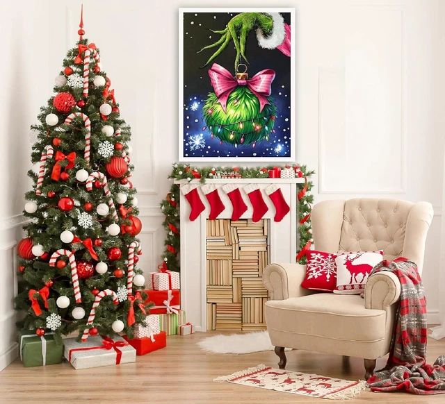 Alt view image 3 of 7 - Christmas Paint by Numbers Kit for Adults,Winter Painting by Numbers,DIY Acrylic Paint Kit for Adults Beginners Without Frame,Easy Christmas Adult Paint by Number Kits on Canvas for Decor 16x20inch