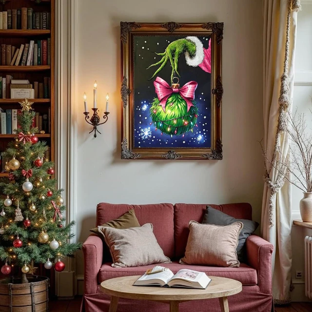 Alt view image 6 of 7 - Christmas Paint by Numbers Kit for Adults,Winter Painting by Numbers,DIY Acrylic Paint Kit for Adults Beginners Without Frame,Easy Christmas Adult Paint by Number Kits on Canvas for Decor 16x20inch