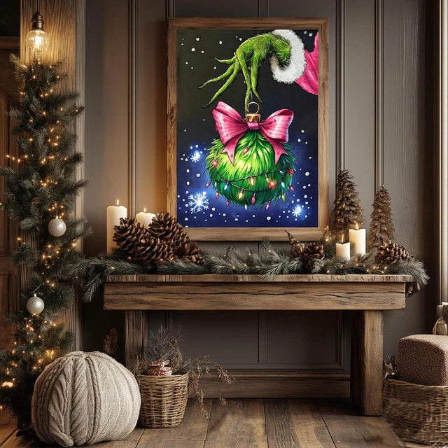 Alt view image 7 of 7 - Christmas Paint by Numbers Kit for Adults,Winter Painting by Numbers,DIY Acrylic Paint Kit for Adults Beginners Without Frame,Easy Christmas Adult Paint by Number Kits on Canvas for Decor 16x20inch