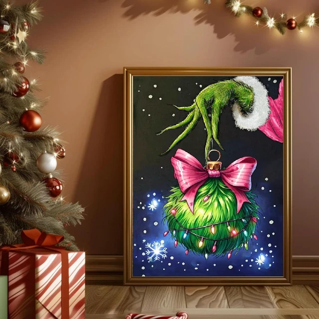 Alt view image 5 of 7 - Christmas Paint by Numbers Kit for Adults,Winter Painting by Numbers,DIY Acrylic Paint Kit for Adults Beginners Without Frame,Easy Christmas Adult Paint by Number Kits on Canvas for Decor 16x20inch