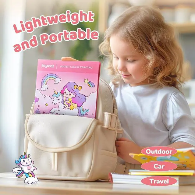 Alt view image 6 of 7 - Paint with Water Coloring Books for Toddlers (Magical Pony) | Watercolor Painting Set for Kids Ages 3-5 & 4-8, Arts & Crafts Drawing Activity Travel Toy, Birthday Gifts for Boys & Girls