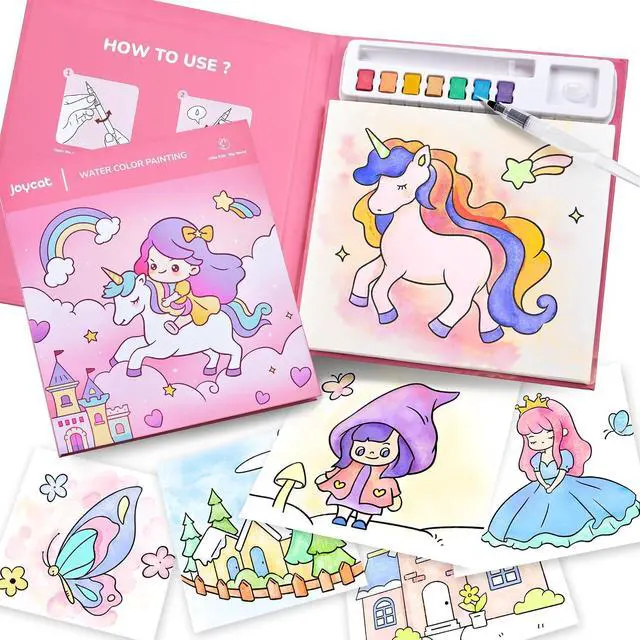 Alt view image 7 of 7 - Paint with Water Coloring Books for Toddlers (Magical Pony) | Watercolor Painting Set for Kids Ages 3-5 & 4-8, Arts & Crafts Drawing Activity Travel Toy, Birthday Gifts for Boys & Girls