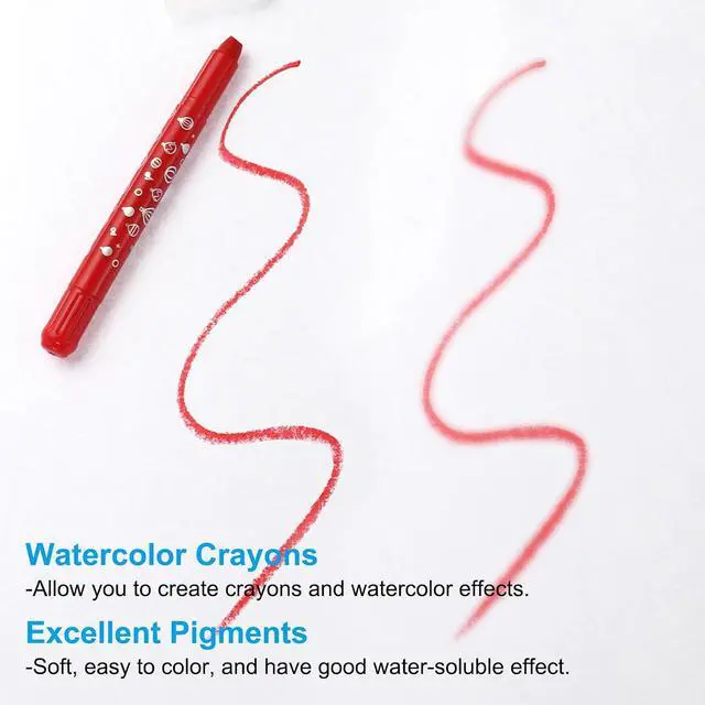 Alt view image 3 of 5 - Gel Crayons, 3PCS Watercolor Crayons Silky Water Soluble Twist Bulk for Artists Coloring Drawing Painting, Reddish Brown Crayon