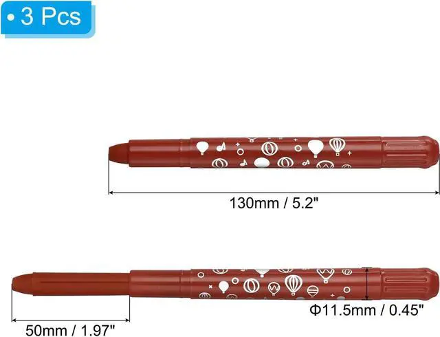 Alt view image 2 of 5 - Gel Crayons, 3PCS Watercolor Crayons Silky Water Soluble Twist Bulk for Artists Coloring Drawing Painting, Reddish Brown Crayon
