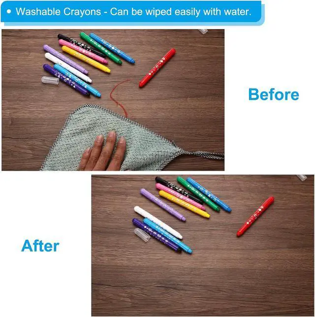 Alt view image 5 of 5 - Gel Crayons, 3PCS Watercolor Crayons Silky Water Soluble Twist Bulk for Artists Coloring Drawing Painting, Reddish Brown Crayon