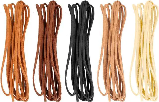 Main image of Leather Cord String Thin Leather Cords for Jewelry Making Leathers Strings for Crafting Rope Cords Laces for Crafts Shoe Lace Jewelry Necklace Bracelet Beading 10.93 Yards