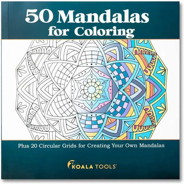 Main image of Mandala Coloring Book with Circular Grid Templates for Drawing Your Own Mandalas - 50 Original Mandala Illustrations for Coloring Plus 20 Circular Grids for Creating Your Own Mandalas