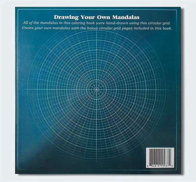 Alt view image 4 of 4 - Mandala Coloring Book with Circular Grid Templates for Drawing Your Own Mandalas - 50 Original Mandala Illustrations for Coloring Plus 20 Circular Grids for Creating Your Own Mandalas