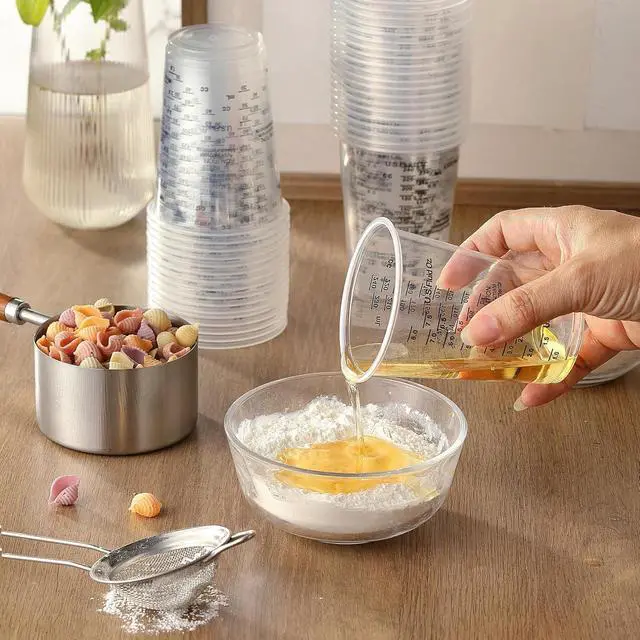 Alt view image 5 of 7 - 50PCS Resin Epoxy Mixing Cups, 8oz Clear Plastic Paint Measuring Cups with 50pcs Wooden Stirring Sticks for Epoxy Resins, Mixing Paint, Pigments, Resins