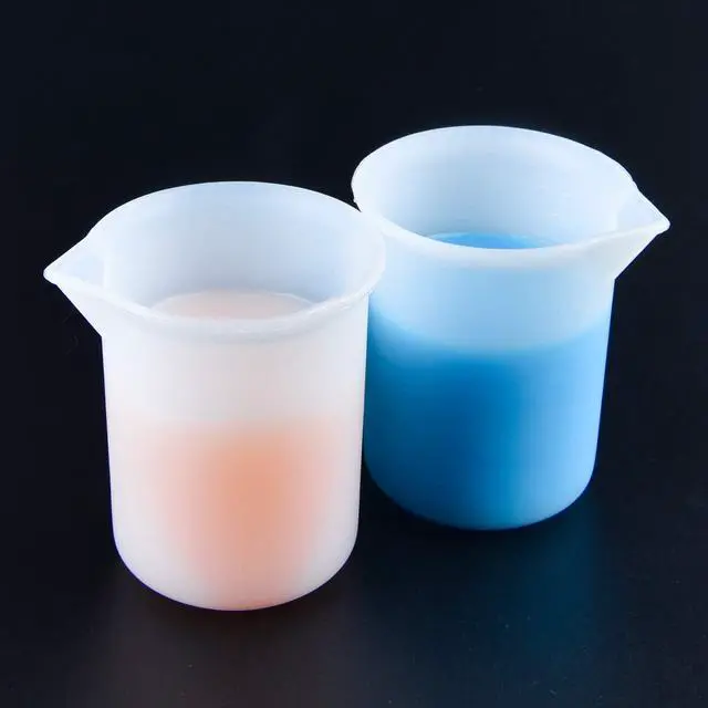 Alt view image 6 of 7 - 12 Pieces 100 ml Silicone Measuring Cup DIY Resin Glue Tools Beaker for Making Handmade Craft Nonstick Silicone Mixing Cups