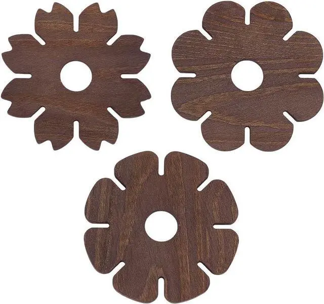 Main image of 3 Styles Kumihimo Disk, 8 Slots Black Weaving Plate Wood Braiding Disk Hand Rope Braiding Plate Board Wooden Beading Cord Disc for Friendship Bracelets Knitting Crafting