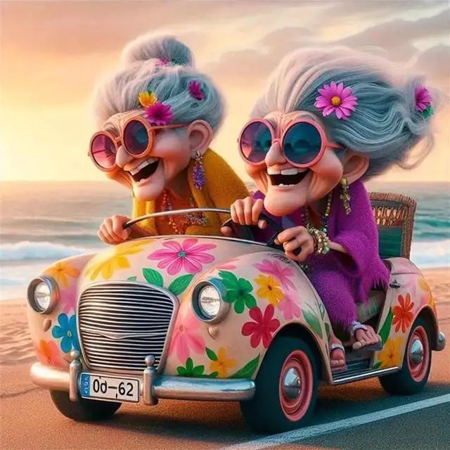Main image of Grandmother Paint by Numbers Kits for Adults,Car Easy Adult Painting by Number on Canvas for Beginner, DIY Watercolor Painting for Gift Home Decor Relax. (car)