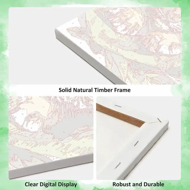 Alt view image 4 of 7 - Framed Paint by Numbers Kit for Adults, Tiger DIY Paint by Number Kits on Canvas, Easy Animal Painting by Numbers for Home Wall Decor Gift 8x12 Inch