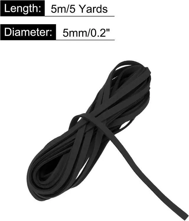 Alt view image 2 of 6 - Faux Suede Leather Cord 5mm x 5.5 Yards Flat Leather String Thin Leather Strip Lace for Necklace Bracelet Beading Jewelry Making Arts Crafts (Black, 5m)