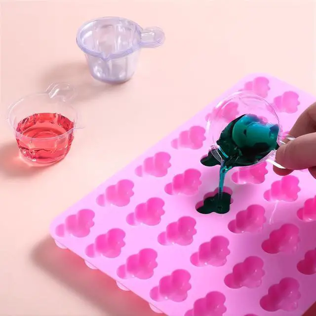 Alt view image 5 of 6 - 200Pcs 40ml Disposable Plastic Resin Mixing Cups Multipurpose Dispensing Cup for Mixing Paint, Stain, Epoxy, Resin (Clear)
