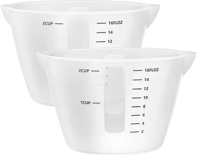 Main image of 500ml Large Silicone Measuring Cups, 2-Cup Resin Mixing & Pouring Cups for Epoxy, Resin Jewelry Making, Nonstick Reusable Craft Measuring Cups, 16 oz, Set of 2