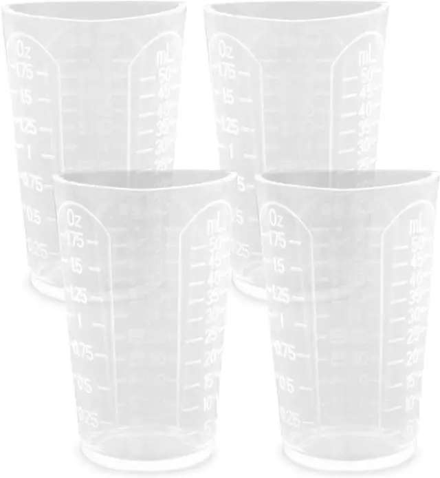 Main image of 4Pcs Silicone Resin Measuring Cups, Thick Silicone Mixing Pouring Cups with 3 Measurement Units, Non-Stick Silicone Mixing Cups for Epoxy Resin, 50ml