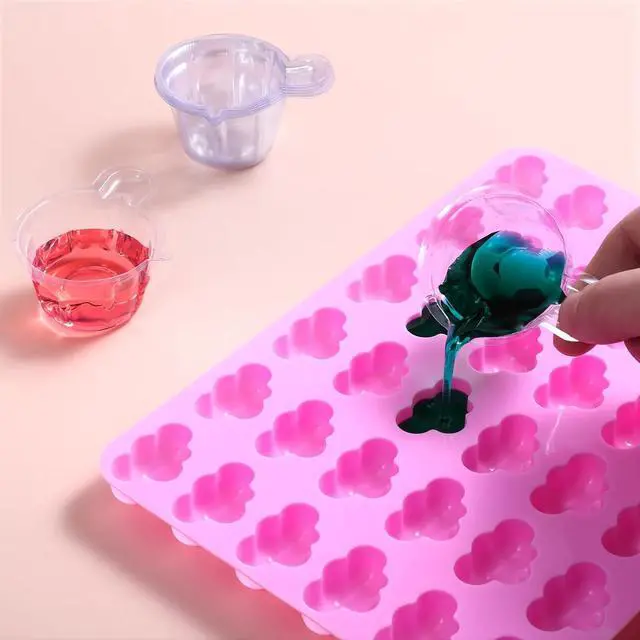 Alt view image 5 of 7 - 100Pcs 40ml Disposable Plastic Resin Mixing Cups Multipurpose Dispensing Cup for Mixing Paint, Stain, Epoxy, Resin (Clear)