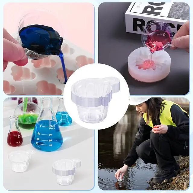 Alt view image 7 of 7 - 100Pcs 40ml Disposable Plastic Resin Mixing Cups Multipurpose Dispensing Cup for Mixing Paint, Stain, Epoxy, Resin (Clear)
