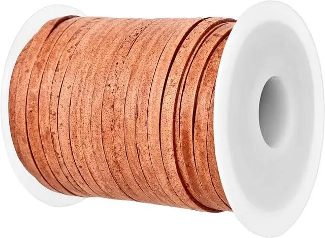 Main image of 3mm Leather Cord, 1/8 inch Leather String Cord for Shoe Laces, Necklace, Bracelets, Jewelry Making, Crafting (3mm Light Brown Distressed 5Mtr)