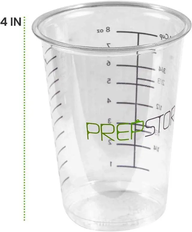Alt view image 3 of 7 - Disposable Measuring Cups for Resin - Pack of 20 8oz Clear Plastic Measuring Cup for Epoxy Resin, Stain, Paint Mixing - Half Pint Reusable Multipurpose Mixing Cups for Cooking and Baking