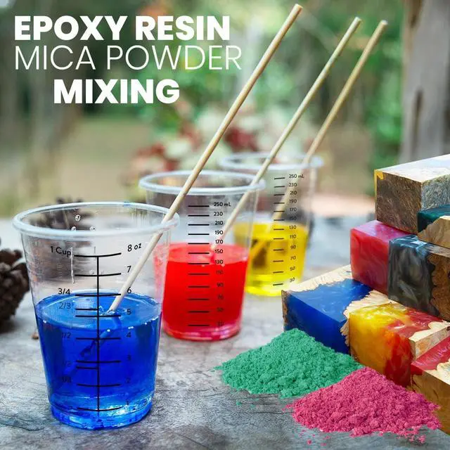 Alt view image 4 of 7 - Disposable Measuring Cups for Resin - Pack of 20 8oz Clear Plastic Measuring Cup for Epoxy Resin, Stain, Paint Mixing - Half Pint Reusable Multipurpose Mixing Cups for Cooking and Baking