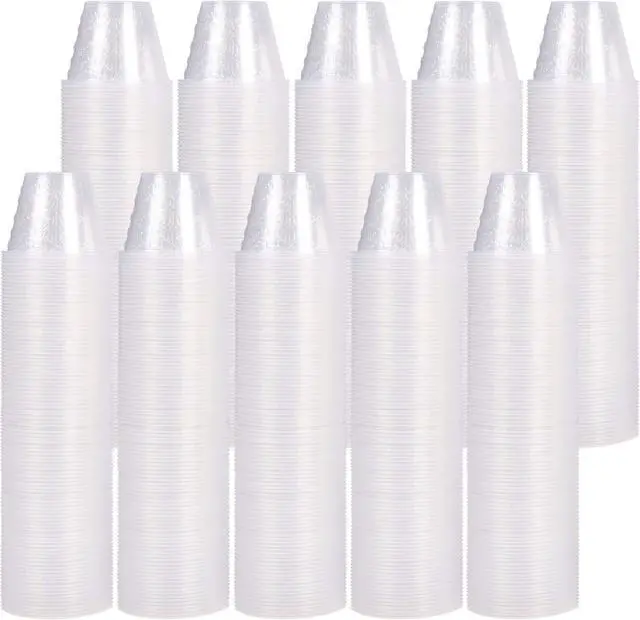 Alt view image 3 of 5 - 100 Pack Plastic 1oz Disposable Medicine Measuring Cups - Resin Mixer Measure & Mouthwash Small Plastic Cups - Ideal for Liquid Medication & Arts & Crafts