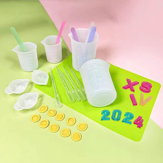 Alt view image 6 of 7 - Silicone Measuring Cups for Resin Supplies,Resin Kit for 250ml &100ml Non-Stick Mixing Cups,Silicone Cups for Resin Molds,Epoxy Resin Cups,Cooking,Casting Molds,Jewelry Makin,DIY Crafts