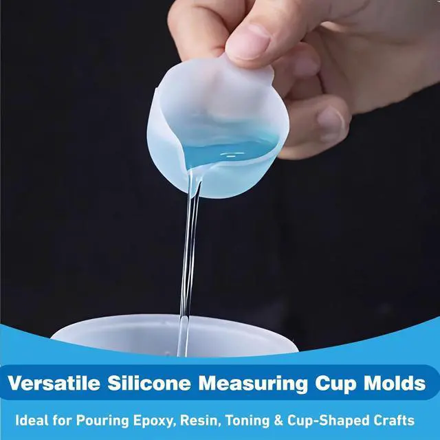 Alt view image 3 of 7 - 5Pcs Resin Mixing Cups Silicone Mini Measuring Bowl Set Pouring Tools and Accessories for DIY Epoxy Craft Small Silicone Cup Dispenser with Spoon and Glue Stick for Resin Art Supplies