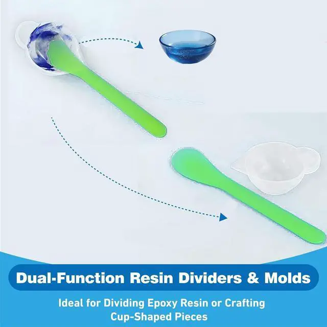 Alt view image 6 of 7 - 5Pcs Resin Mixing Cups Silicone Mini Measuring Bowl Set Pouring Tools and Accessories for DIY Epoxy Craft Small Silicone Cup Dispenser with Spoon and Glue Stick for Resin Art Supplies