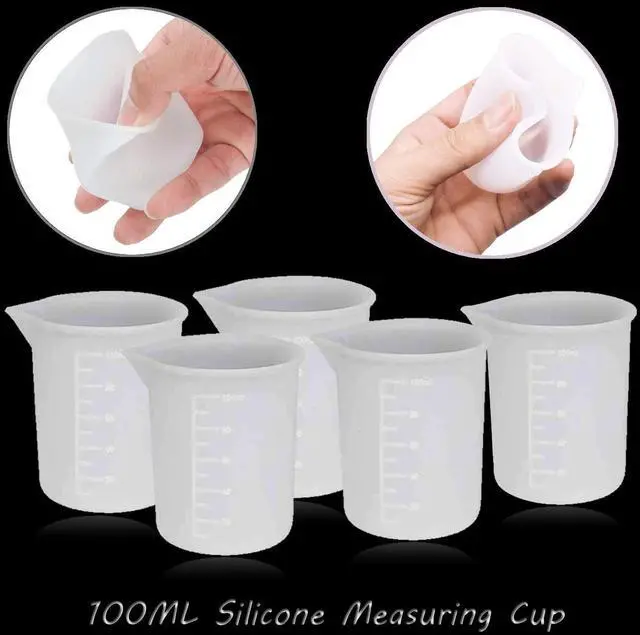 Alt view image 2 of 6 - 38 PCS Epoxy Resin Tools Kit, Silicone Mold Tool Included 5 PCS Resin Measuring Cup, Silicone Mixing Cups, Silicone Scraper, Silicone Stick, Silicone Spoon and Tweezers for Jewelry DIY