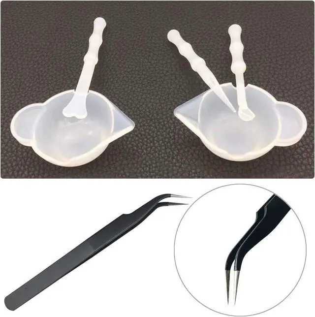 Alt view image 4 of 6 - 38 PCS Epoxy Resin Tools Kit, Silicone Mold Tool Included 5 PCS Resin Measuring Cup, Silicone Mixing Cups, Silicone Scraper, Silicone Stick, Silicone Spoon and Tweezers for Jewelry DIY