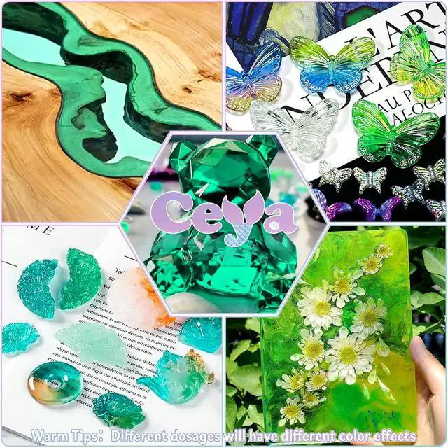 Alt view image 6 of 7 - Ceya Neon Green Resin Pigment Paste, 3.5oz/ 100g Opaque Epoxy Dye Pigment | Higher Concentrated Colorant Tint for Resin Coloring, Crafts Supplies, DIY Art, Tumblers, Cups, Jewelry, Paint