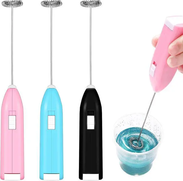 Main image of 3 Pieces Epoxy Resin Stirrer Handheld Battery Operated Epoxy Mixing Stick Electric Tumbler Mixer Blender with Stainless Steel for Crafts Tumbler, Making DIY Glitter Cups(Pink, Blue, Black)