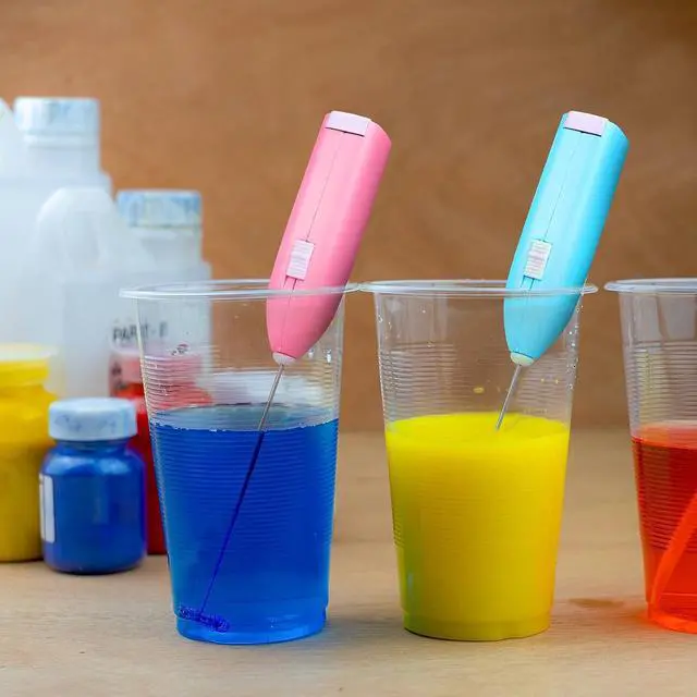 Alt view image 6 of 7 - 3 Pieces Epoxy Resin Stirrer Handheld Battery Operated Epoxy Mixing Stick Electric Tumbler Mixer Blender with Stainless Steel for Crafts Tumbler, Making DIY Glitter Cups(Pink, Blue, Black)