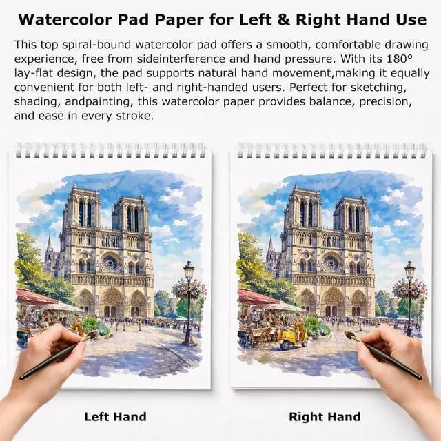 Alt view image 6 of 7 - Sketchbook 8.5x11,100 Sheets Thick Acid-Free Drawing Paper | 68lb/100gsm Lay Flat Sketch Pad Art Notebook for Adults Artists Teachers Students Classroom