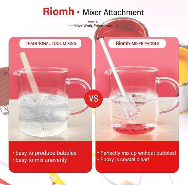 Alt view image 5 of 7 - 4 Pcs Resin Mixer Paddles for Resin Drill, Epoxy Mixer Attachment for Drill, Paint Mixer/Paint Stirrer for Mixing Resin, Epoxy, Silicone Molds