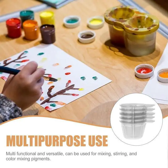 Alt view image 3 of 7 - 200 Pack Pigment Mixing Cups 1.35 Oz Clear Disposable Plastic Cups with Pour Spout for Epoxy Resin Paint and Nail Art Mixing DIY Craft Supplies