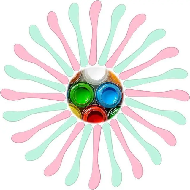 Main image of 24 Pcs Plastic Paint Stir Sticks Pink and Green Reusable Mixing Sticks Facial Mask Cosmetic Spatula, 6 Inch DIY Crafts Tools for Mixing Resin, Liquid, Epoxy, Crafts