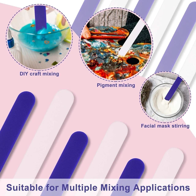Alt view image 5 of 7 - Reusable Epoxy Resin Mixing Sticks, 24Pcs Plastic Stir Sticks for DIY Crafts & Art (Transparent)