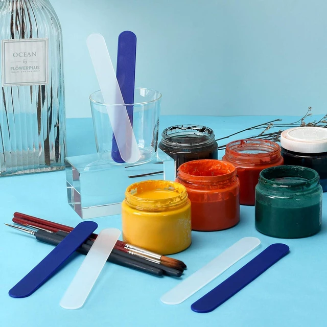Alt view image 6 of 7 - Reusable Epoxy Resin Mixing Sticks, 24Pcs Plastic Stir Sticks for DIY Crafts & Art (Transparent)