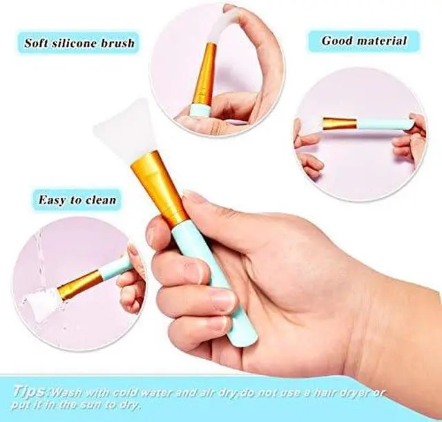 Alt view image 4 of 7 - 15 Pieces Reusable Stir Sticks Sets Include 12 Pieces Resin Stirring Makeup Sticks and 3 Pieces Silicone Epoxy Brushes for Mixing Resin Epoxy Liquid Facial Cover Paint Making DIY(Pink)