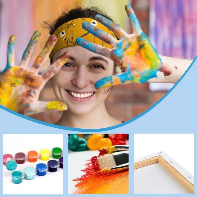 Alt view image 7 of 7 - Framed Paint by Numbers Kit for Adults & Beginner - 8x8 Inch Canvas Christmas Paint by Numbers - Snowman Educational & Creative Art Set for Beginners - Perfect for Home or Wall Decoration